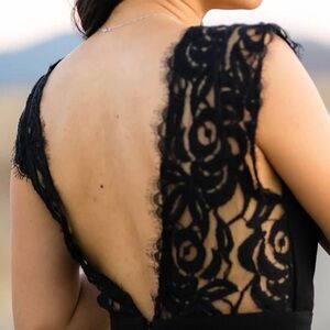 Gorgeous black lacy mini dress